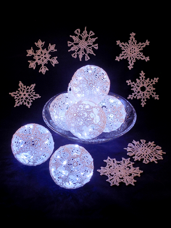 Shimmering Snowflake Light Balls